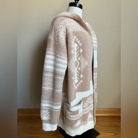 BAREFOOT DREAMS Cozy Chic Aztec Hoodie Cardigan - Picture 6 of 13